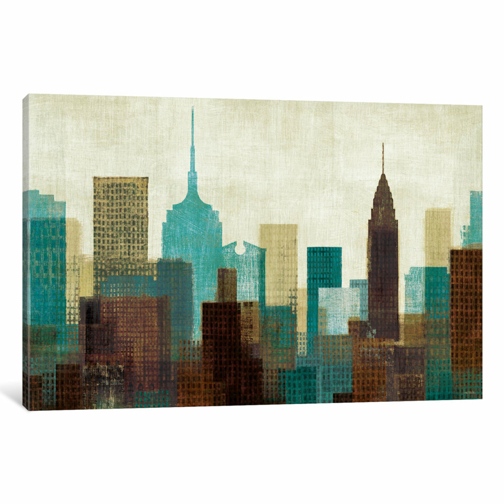 East Urban Home Summer In The City Painting Print On Canvas Wayfair