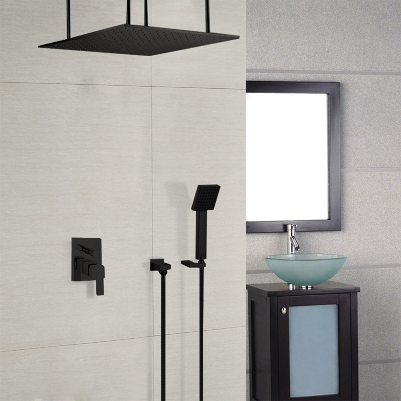 Fontanashowers Fontana Oil Rubbed Bronze Square Colour Changing Led Rain Shower System Wayfair Ca