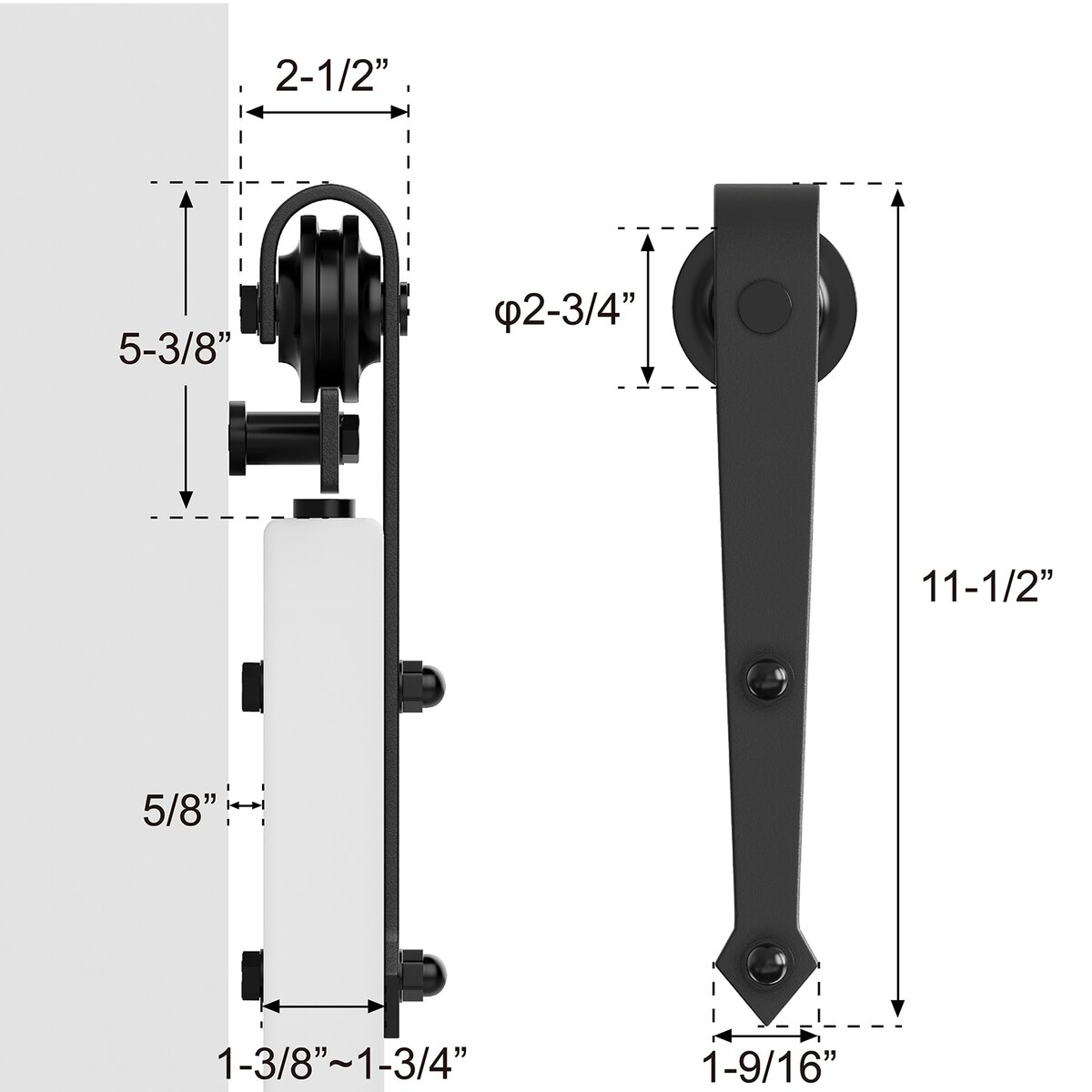 Lazio Sliding Standard Single Barn Door Hardware Kit & Reviews | Wayfair