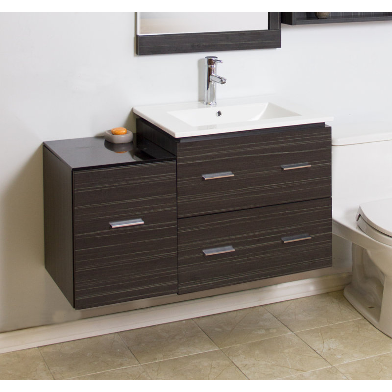 American Imaginations 38 Single Modern Wall Mount Bathroom Vanity