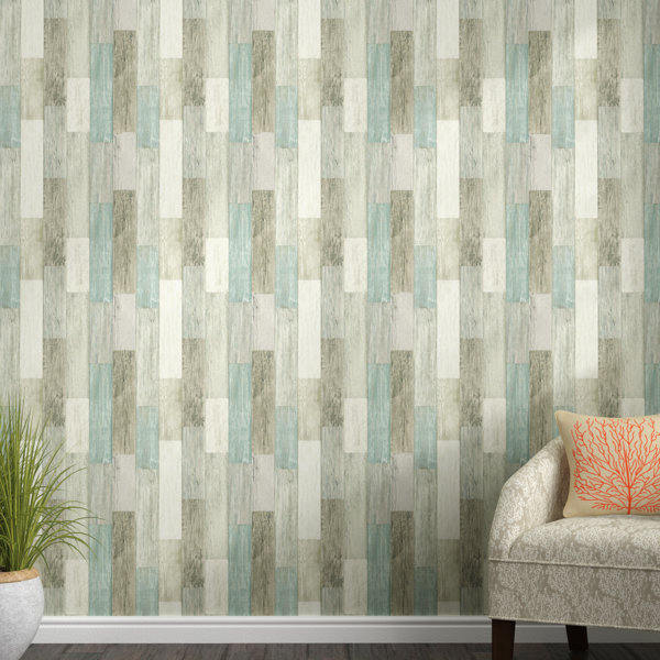 Highland Dunes Chronister Coastal Weathered Plank 16 5 L X 20 5 W Wood And Shiplap Peel And Stick Wallpaper Roll Reviews Wayfair