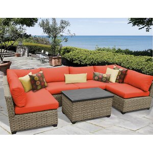 Monterey 7 Piece Sectional Seating Group with Cushion
