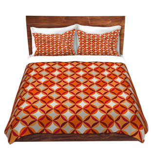 Go to store & view more images DiaNoche Designs Circles Red Duvet Cover Set