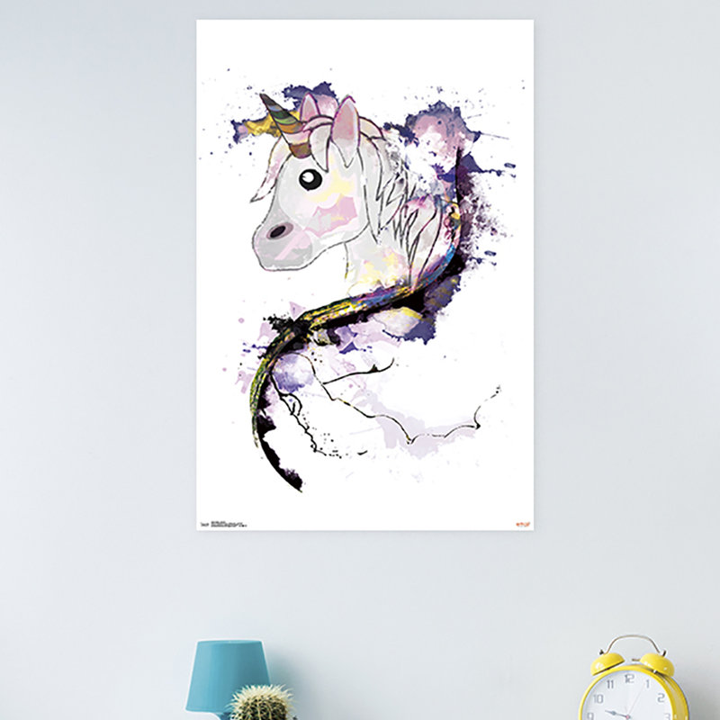 Trends International Emoji Unicorn Paper Print Wayfair