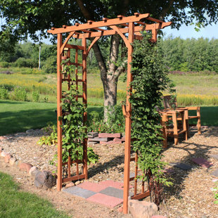Natural Pine Wood Outdoor Wedding Arch for Ceremony Party Wooden Garden Trellis for Climbing Plants 85 Garden Arbor Arch Garden Patio 