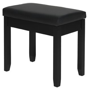 PU Leather Dressing Bench Stool Chair Vanity Stool With Rustic Look Legs 