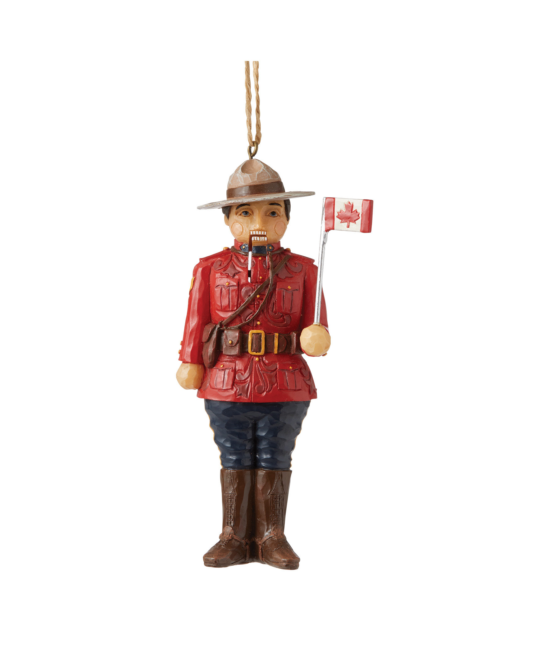 The Holiday Aisle Canadian Mountie Nutcracker Hanging Figurine   Canadian Mountie Nutcracker Hanging Figurine Ornament 