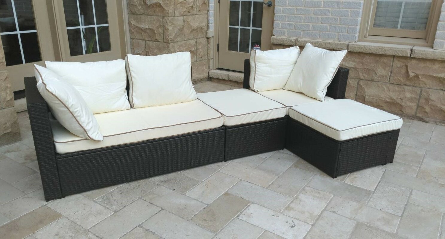 Goodridge 4 Piece Sectional Set with Cushions