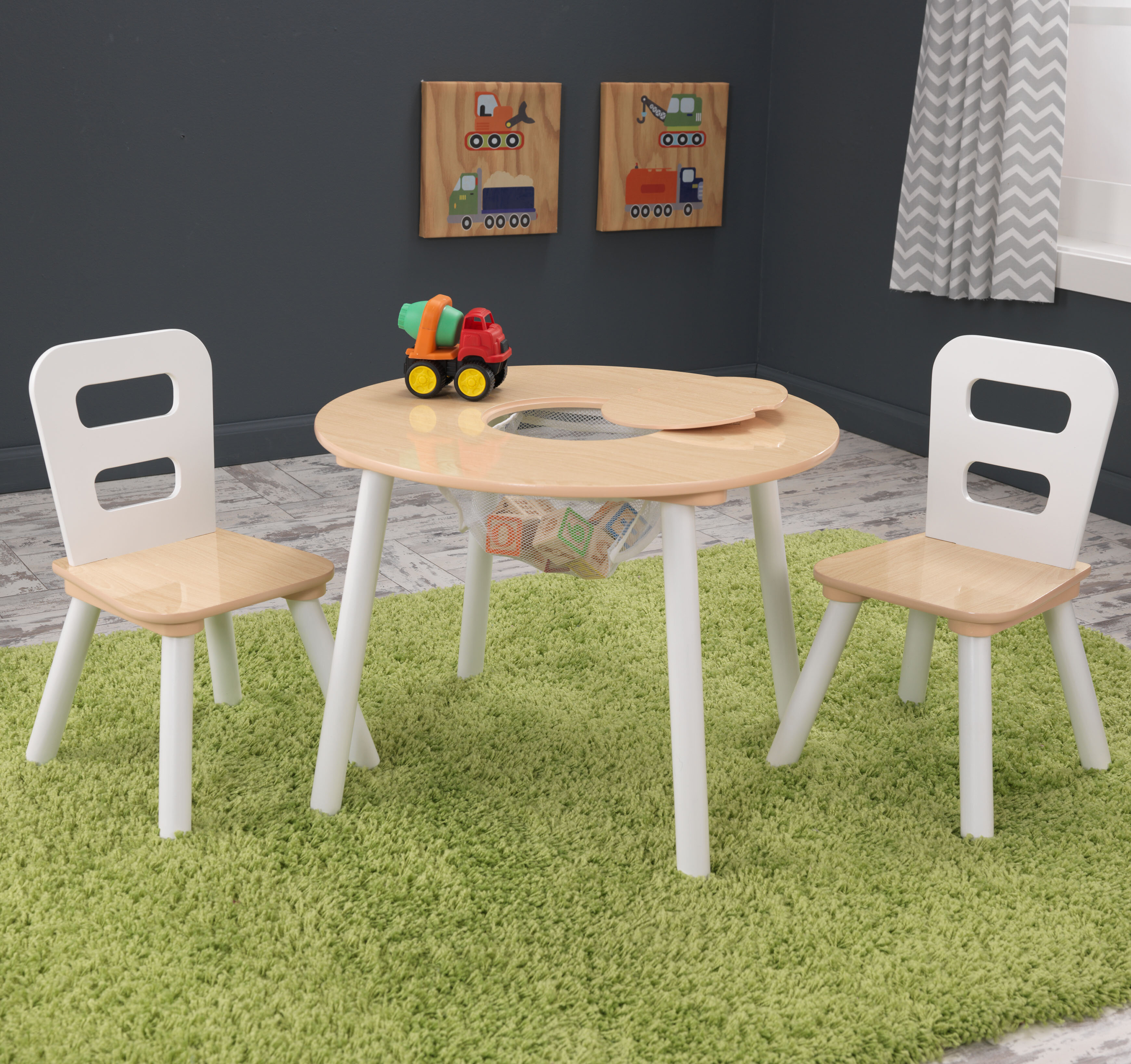Furniture Living Room Children Wooden Table Chairs for Children Multifunction Kids Childs Studying Painting Home School Multicoloured Zerone Set of Table and 2 Chairs for Children 