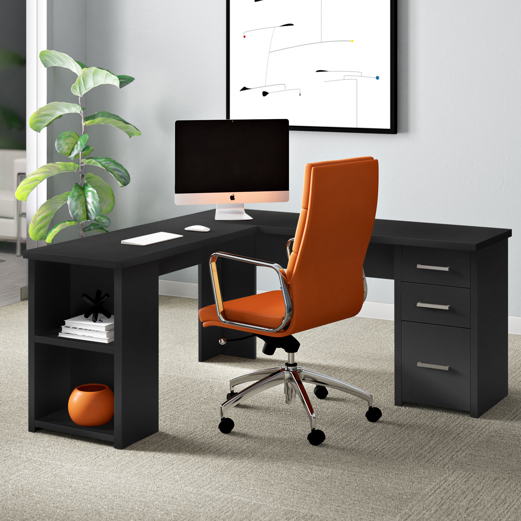 Upper Square Jovenko L Shape Executive Desk Reviews Wayfair