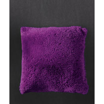 purple furry pillows