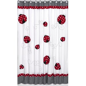 Little Ladybug Cotton Shower Curtain