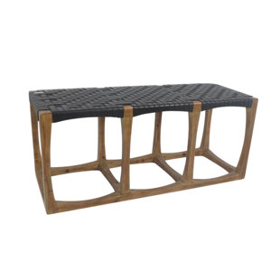Go to store & view more images Union Rustic Linquist Woven Seat Bench