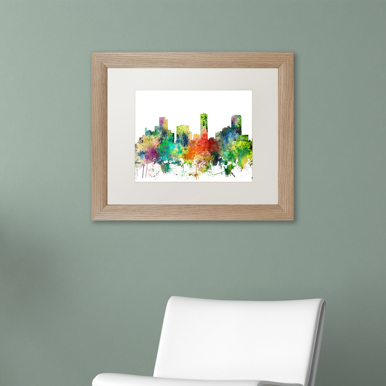 Trademark Art Denver Colorado Skyline Sp Framed Graphic Art On Canvas Wayfair