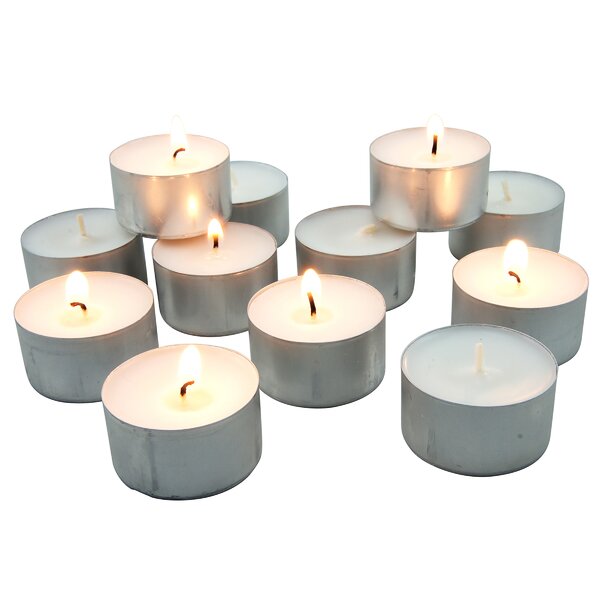 100 Count Unscented White Tea Light Candles 0.32 oz Each 