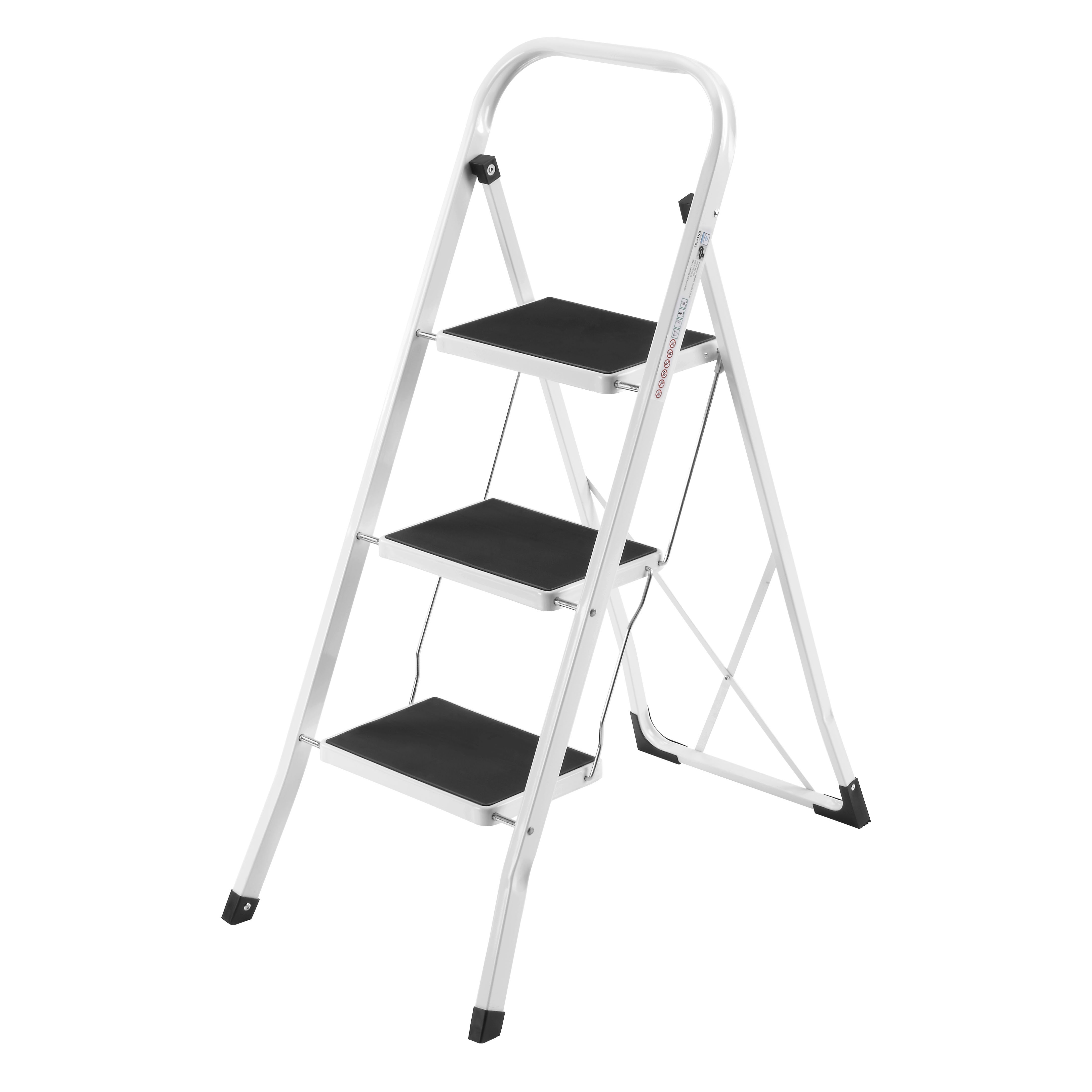 Safety Portable Folding 4 Step Ladder Steel Stool Heavy Duty Lightweight