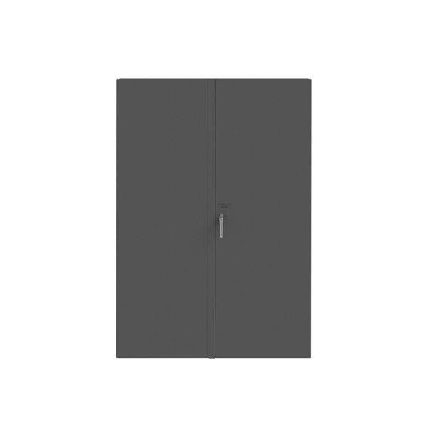 DCBDLP724RDR-95 12 Door Shelves and 4 Drawers 1 Shelf Durable Gray Textured Coat Finish Durham Heavy Duty Welded 14 Gauge Steel Cabinet with 132 Bins 24 Length x 36 Width x 72 Height