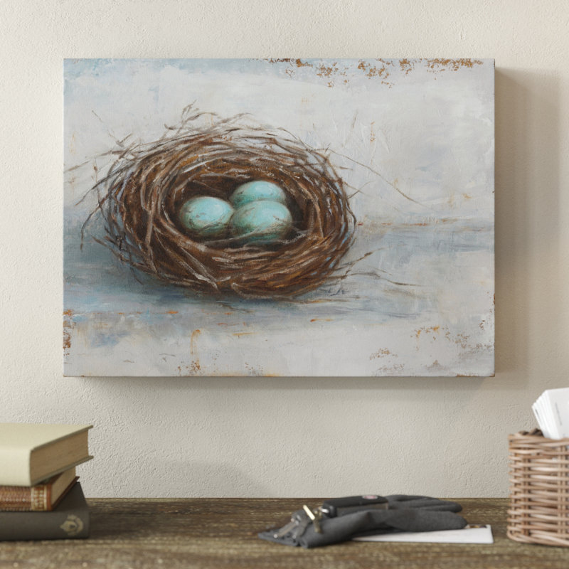 Millwood Pines Rustic Bird Nest I Painting On Wrapped Canvas Reviews Wayfair