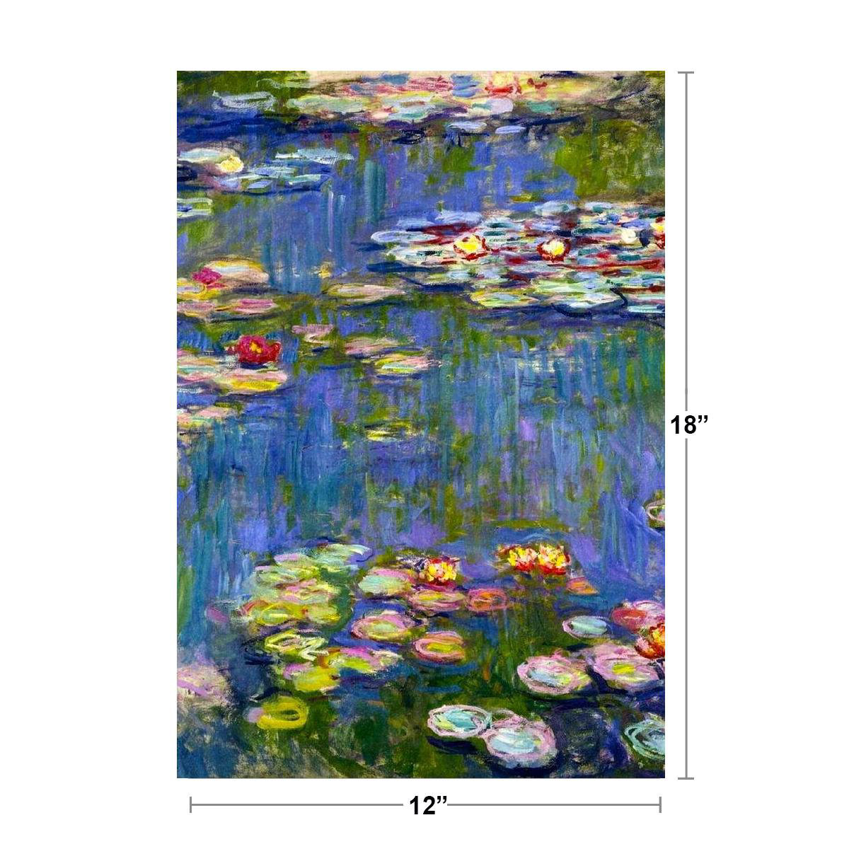 Claude Monet Artists Garden at Argenteuil Art Print Poster 12x18 inch 