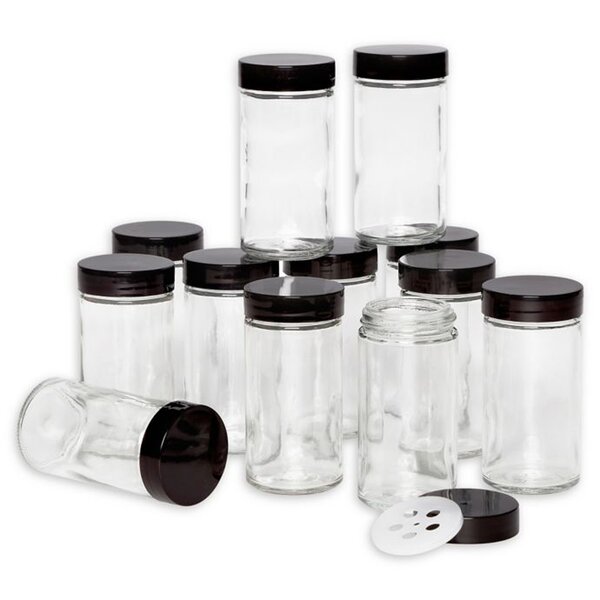 12 oz glass spice jars