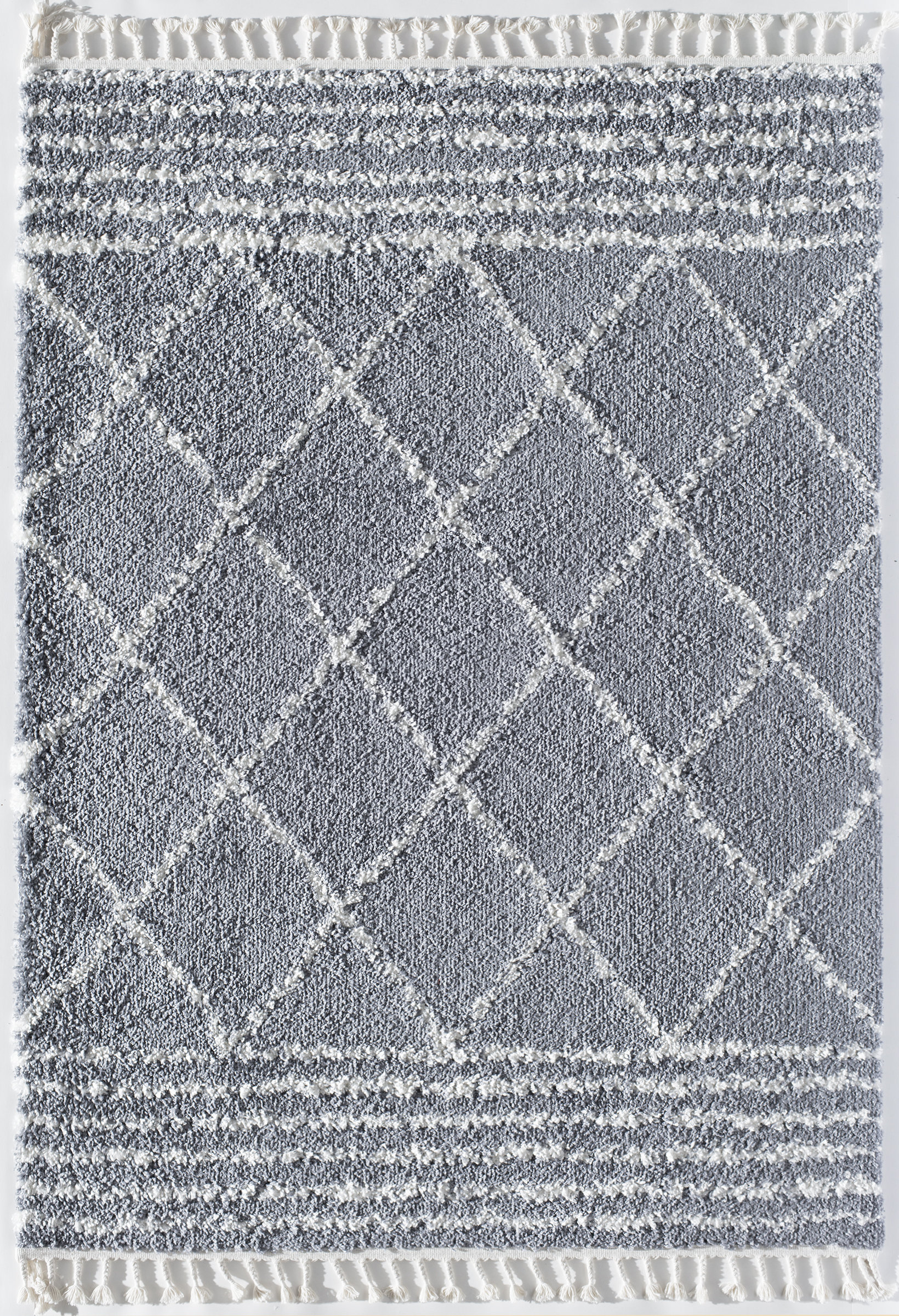 CosmoLiving by Cosmopolitan Wisp Power Loom Grey/White Rug & Reviews