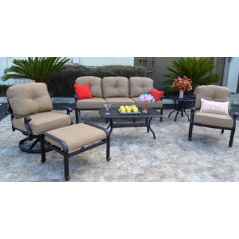Darby Home Co Kristy 5 Piece Sunbrella Sofa Seating Group With Cushions Wayfair