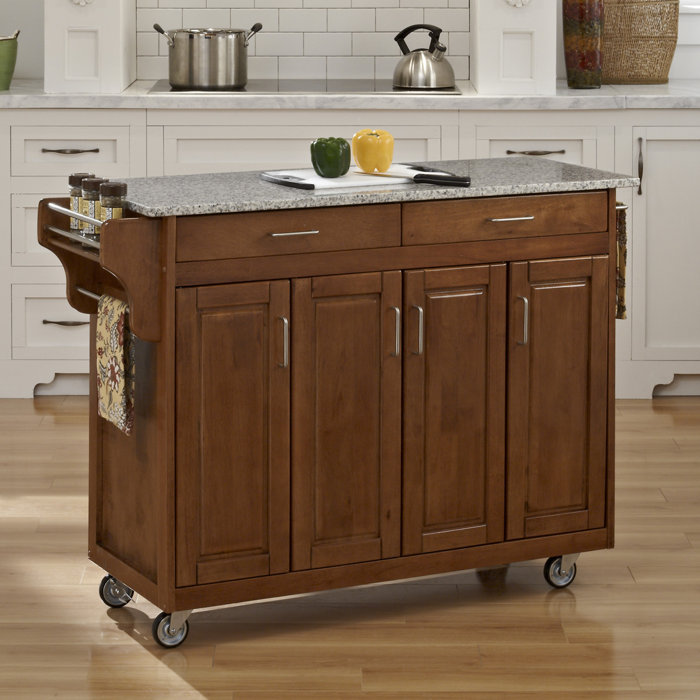 Campuzano Kitchen Island With Granite Top Campuzano Kitchen Island With Granite Top