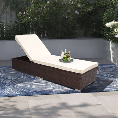 latitude run andrew reclining chaise lounge with cushion