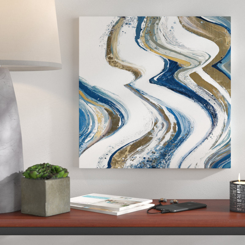 Wrought Studio New Concept Orange Abstract Acrylic Painting Print On Canvas Wayfair