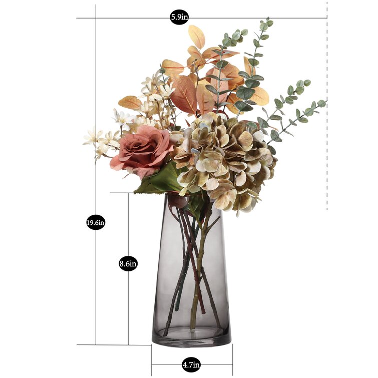 10/21Heads Silk Rose Artificial Flowers Bunch in Vase Wedding Bouquet Home Decor