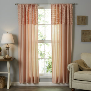 Hawley Solid Semi-Sheer Rod Pocket Single Curtain Panel