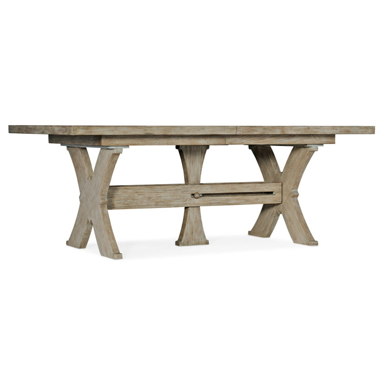 Hooker Furniture Extendable Solid Oak Trestle Dining Table Wayfair