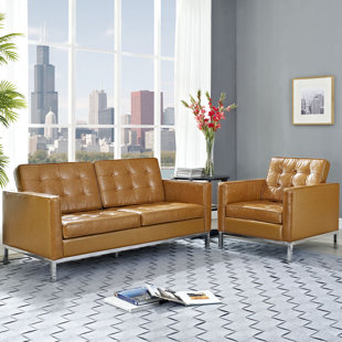 Gayatri 2 Piece Leather Living Room Set by Orren Ellis