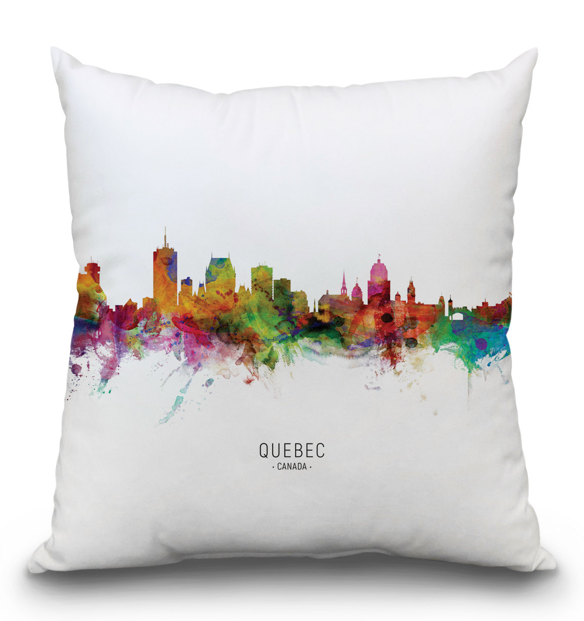 East Urban Home Quebec Canada Skyline Throw Pillow Wayfair
