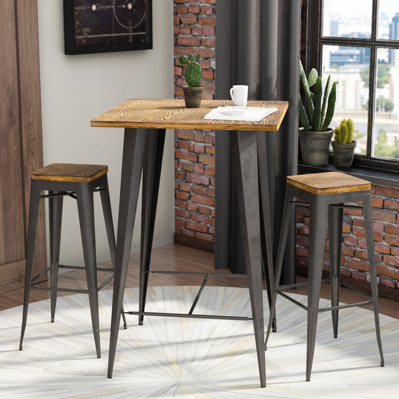 3-Piece Andrew Pub Table Set & Reviews | Joss & Main 3-Piece Andrew Pub Table Set & Reviews | Joss & Main