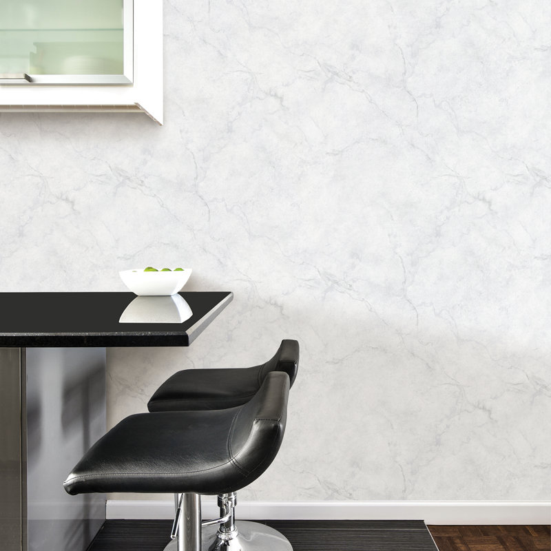 Slyvia 18 L X 20 5 W Carrara Marble Peel And Stick Wallpaper