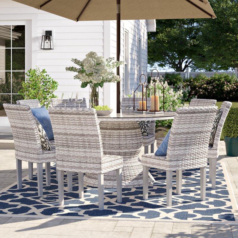 Sol 72 Outdoor™ Falmouth 9 Piece Dining Set & Reviews ...