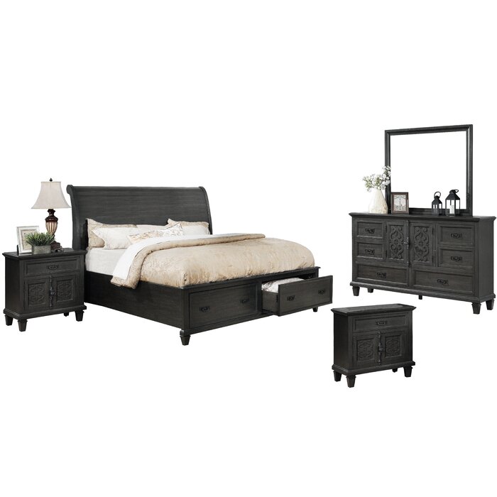 Schulte Sleigh 5 Piece Bedroom Set