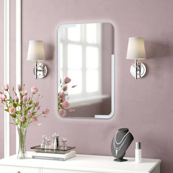 Ivy Bronx Scheffer Modern Contemporary Frameless Lighted Bathroom Vanity Mirror Wayfair