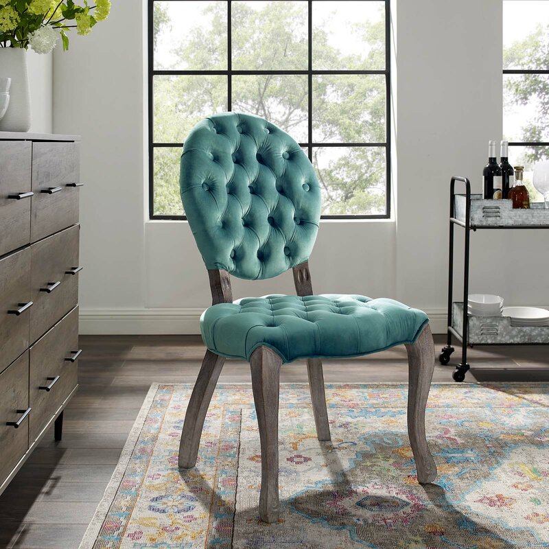 teal side chair