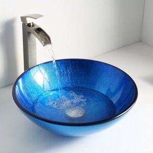 Clavier Circular Vessel Bathroom Sink