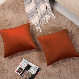 Velvet Crush Coussin Décoration Couvre Luxe Peluche Large Uni 8 Couleurs 5 Tailles