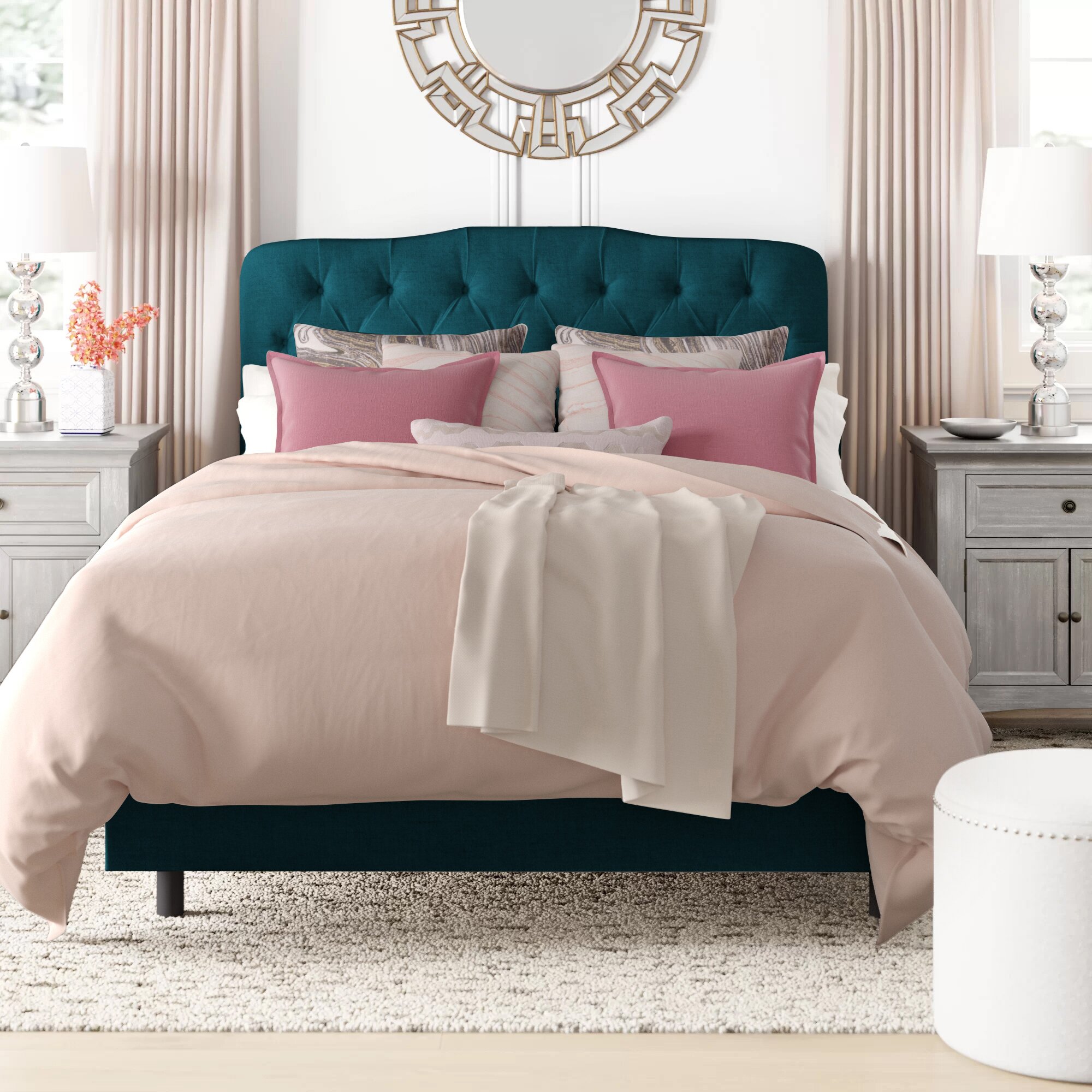 Celestina Upholstered Panel Bed