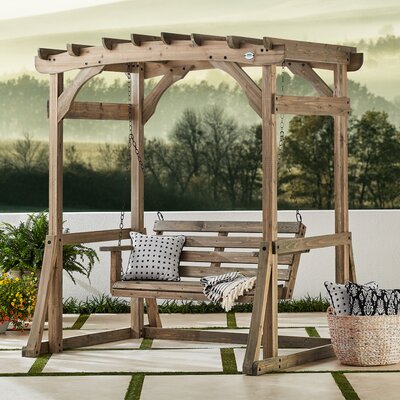 Backyard Discovery Odessa Pergola Porch Swing with Stand | Wayfair