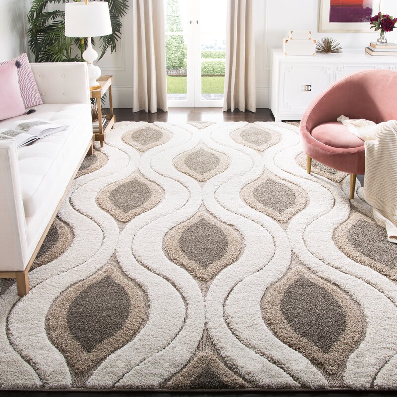 George Oliver Bryer Power Loom Performance Cream Rug & Reviews | Wayfair