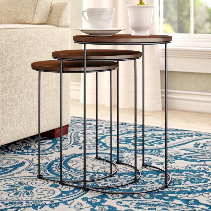 August Grove Surabaya 3 Piece Nesting Tables Reviews Wayfair