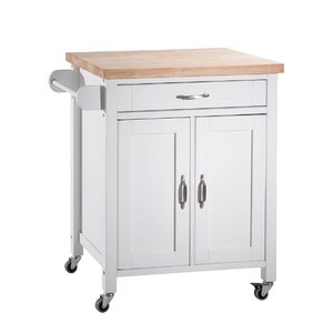 Philomene Contemporary Wood Kitchen Cart