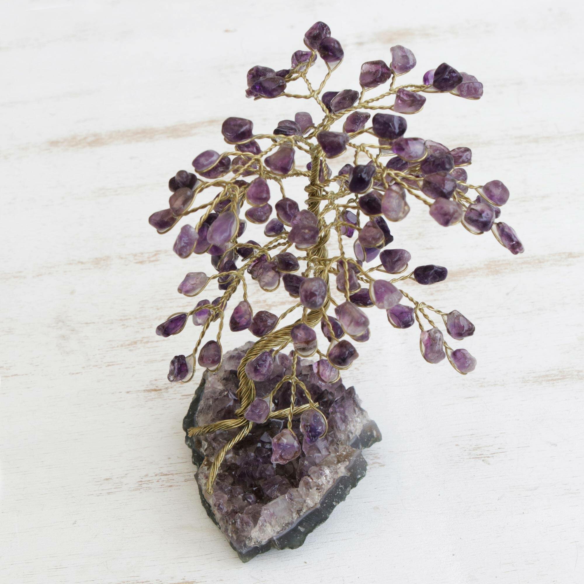 House of Hampton® Amenda Mystical Tree Amethyst Gemstone Tree | Wayfair