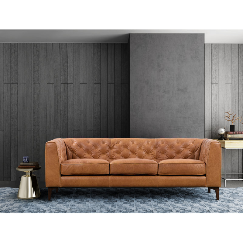 Corrigan Studio Renae Leather Sofa Wayfair Ca Corrigan Studio Renae Leather Sofa