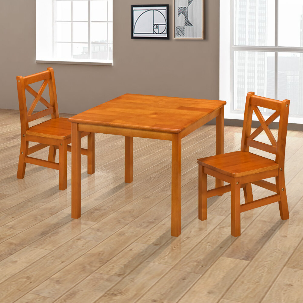 oak childrens table and chair set